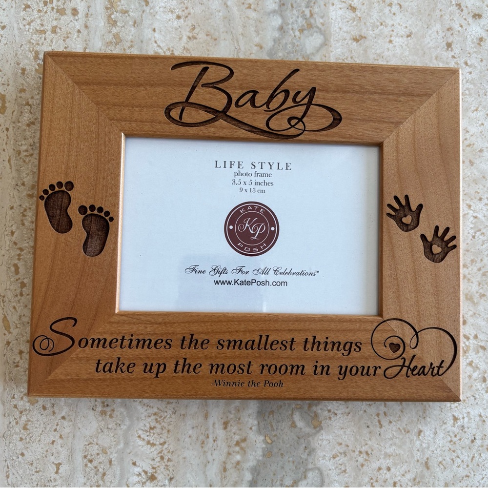 NEW BABY CARVED WOOD FRAME-KATE POSH DESIGN